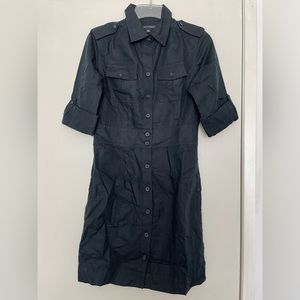 EUC Banana Republic Black Utility Shirt Dress! Sz 6